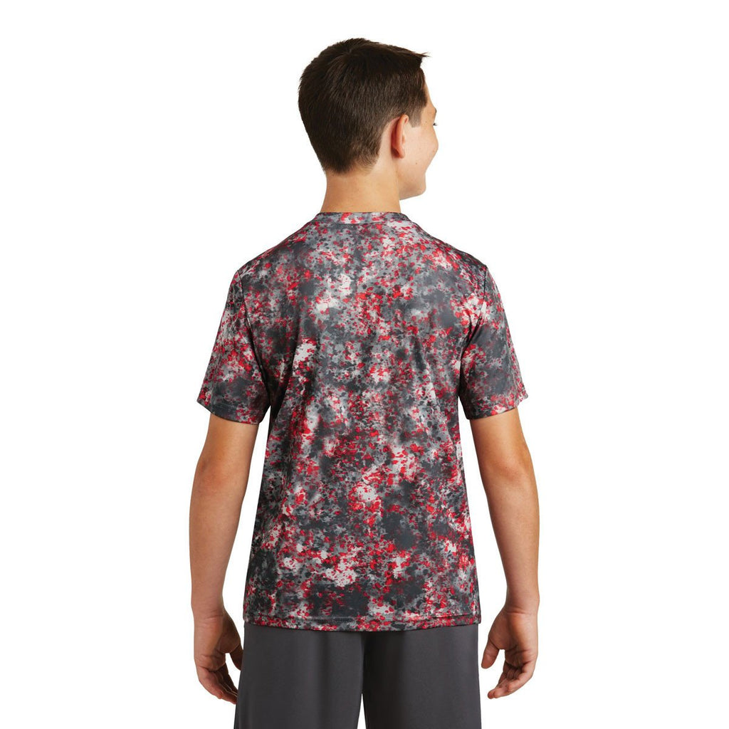 Sport-Tek Youth Deep Red Mineral Freeze Tee