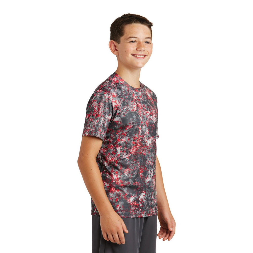 Sport-Tek Youth Deep Red Mineral Freeze Tee