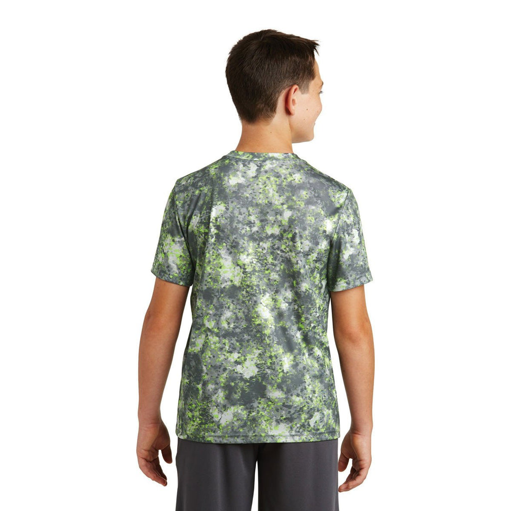 Sport-Tek Youth Lime Shock Mineral Freeze Tee