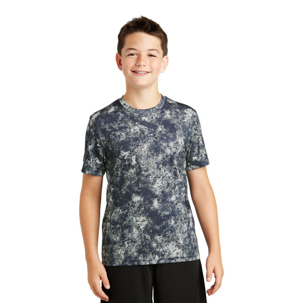 Sport-Tek Youth True Navy Mineral Freeze Tee