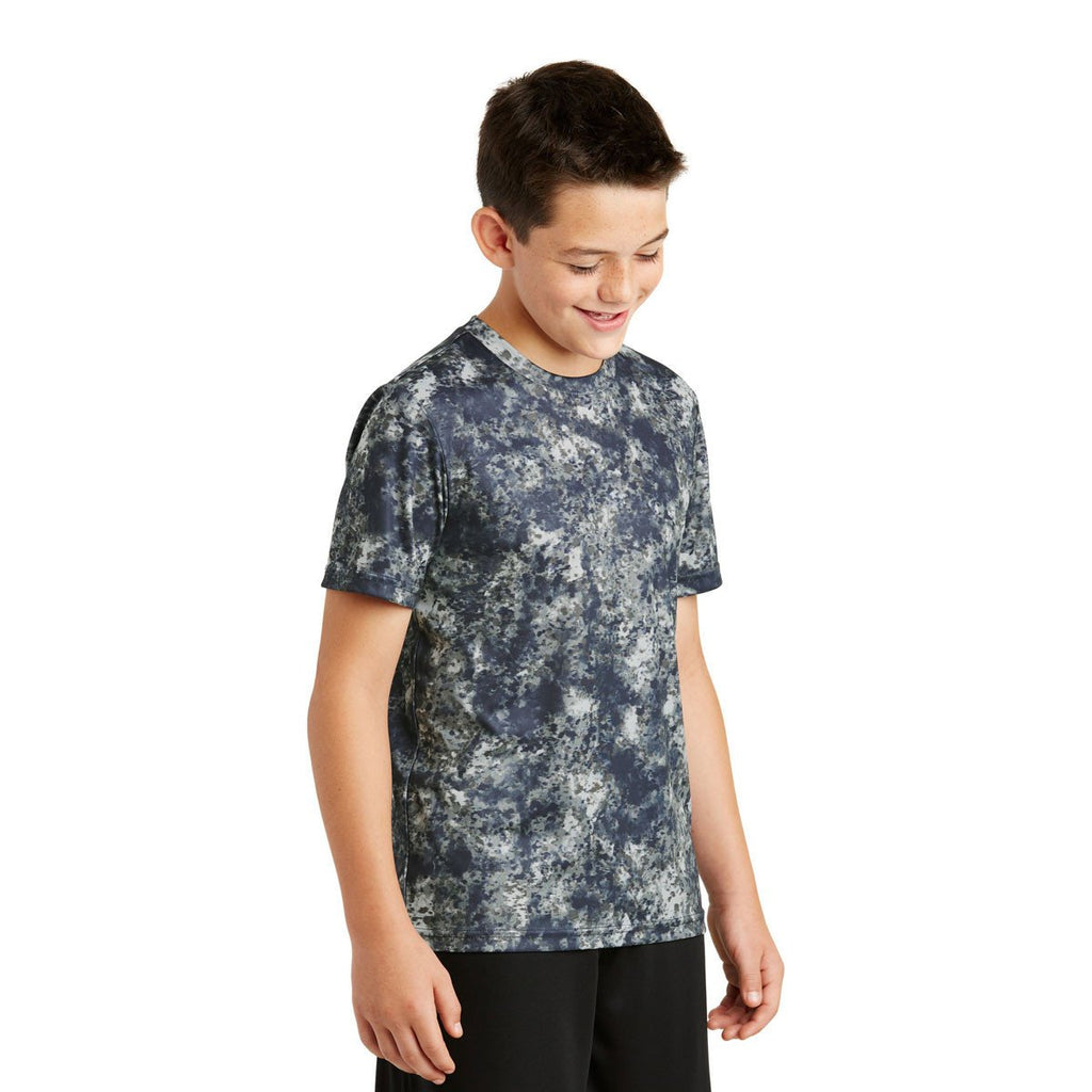 Sport-Tek Youth True Navy Mineral Freeze Tee