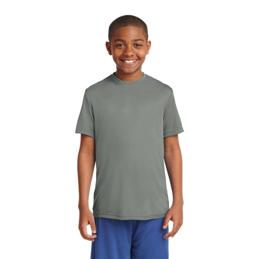 Sport-Tek Youth Grey Concrete PosiCharge Competitor Tee