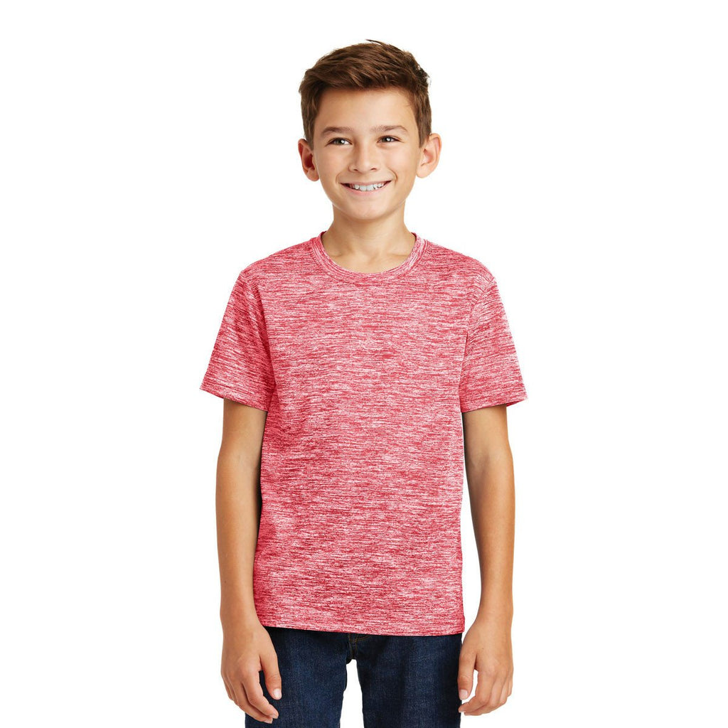 Sport-Tek Youth Deep Red Electric PosiCharge Electric Heather Tee