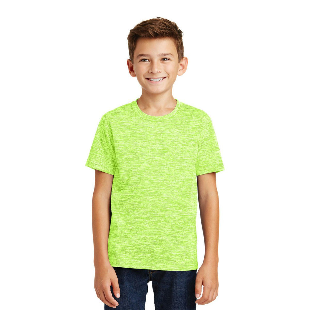 Sport-Tek Youth Lime Shock Electric PosiCharge Electric Heather Tee