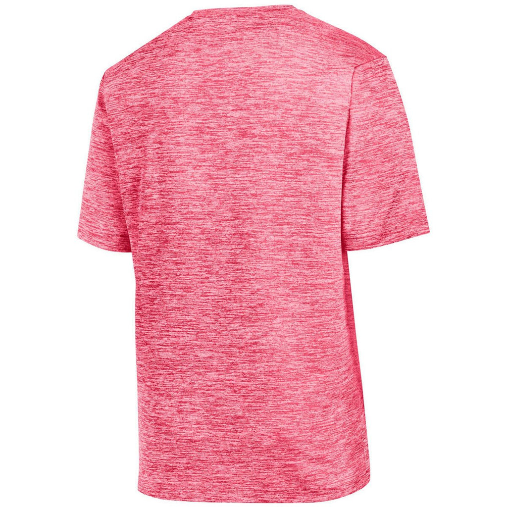 Sport-Tek Youth Power Pink Electric PosiCharge Electric Heather Tee