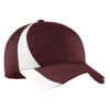 au-ystc11-sport-tek-burgundy-colorblock-cap