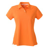 adidas-womens-orange-pique-polo