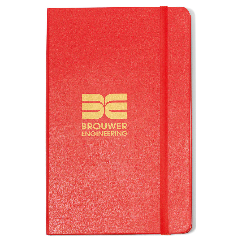 Moleskine Red Hard Cover Ruled Large Notebook (5" x 8.25")
